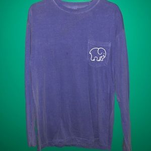 Purple Ivory Ella long sleeve pocket shirt